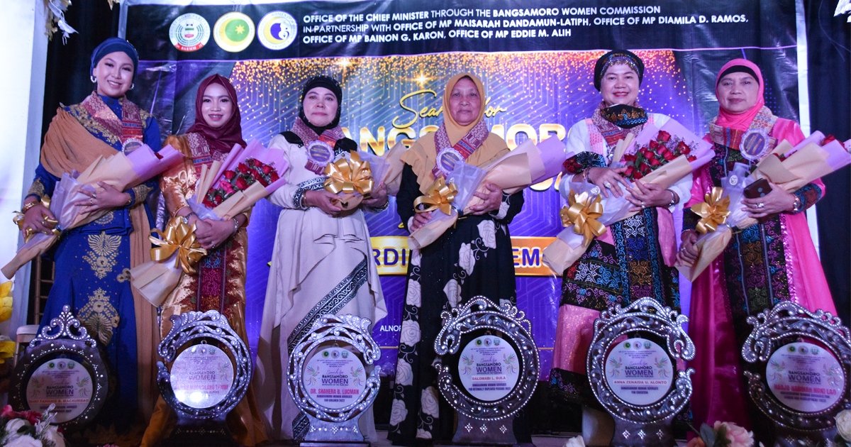 Winners of the Six (6) different categories for the “Search for the Bangsamoro Women Advocates 2022”